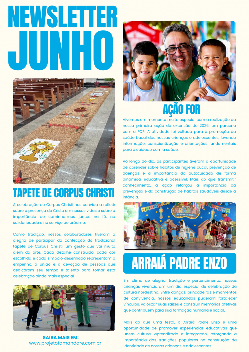 Confira as atividades mais importantes de junho de 2026 do Projeto Tamandaré